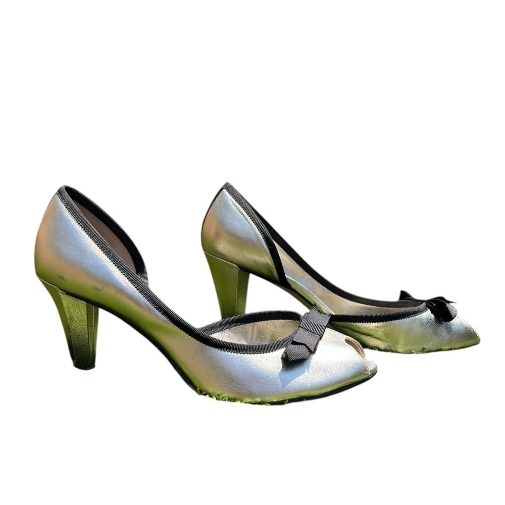Women’s Silver and Black Heels by Anne Klein size 10